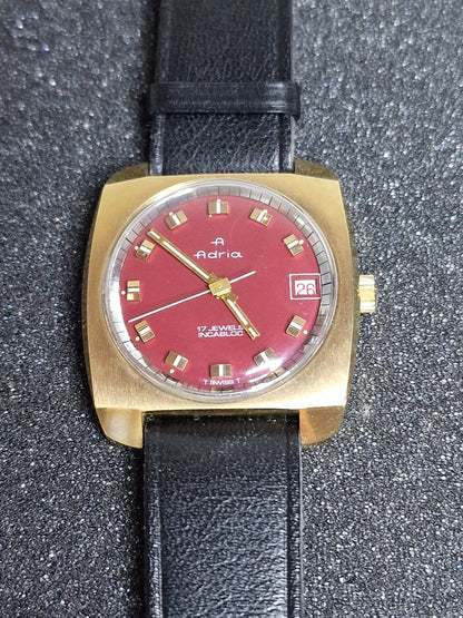 ⭐ Rare Vintage Watch "ADRIA" – Swiss Made, Hand-Wound, 1960s, Unworn Old Stock