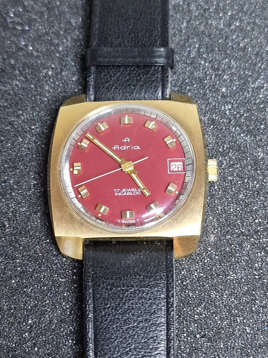 ⭐ Rare Vintage Watch "ADRIA" – Swiss Made, Hand-Wound, 1960s, Unworn Old Stock