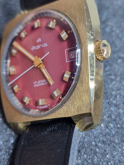 ⭐ Rare Vintage Watch "ADRIA" – Swiss Made, Hand-Wound, 1960s, Unworn Old Stock