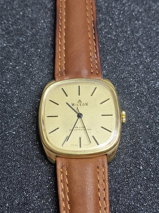 🕰️ Unworn Vintage Watch "WILSON" – Swiss Made, Hand-Wound, 1960s, Old Stock