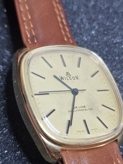 🕰️ Unworn Vintage Watch "WILSON" – Swiss Made, Hand-Wound, 1960s, Old Stock