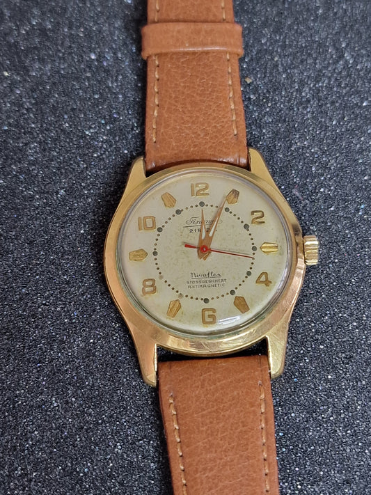 🕰️ Vintage Watch "Timonova" – 50s/60s, Hand-Wound, 20 Micron Gold-Plated, Tested