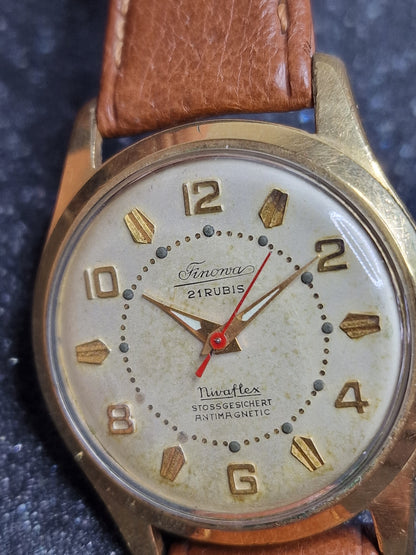 🕰️ Vintage Watch "Timonova" – 50s/60s, Hand-Wound, 20 Micron Gold-Plated, Tested