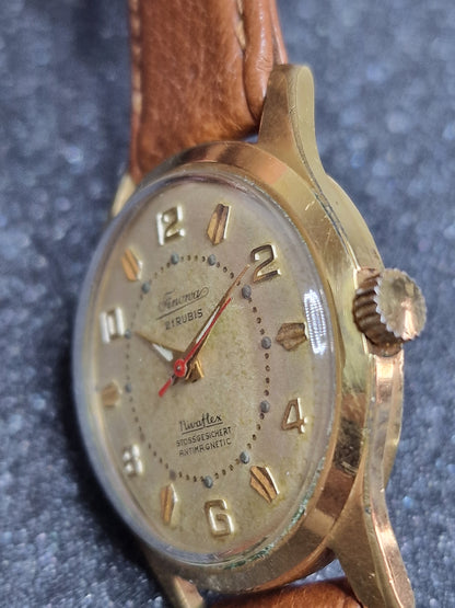 🕰️ Vintage Watch "Timonova" – 50s/60s, Hand-Wound, 20 Micron Gold-Plated, Tested