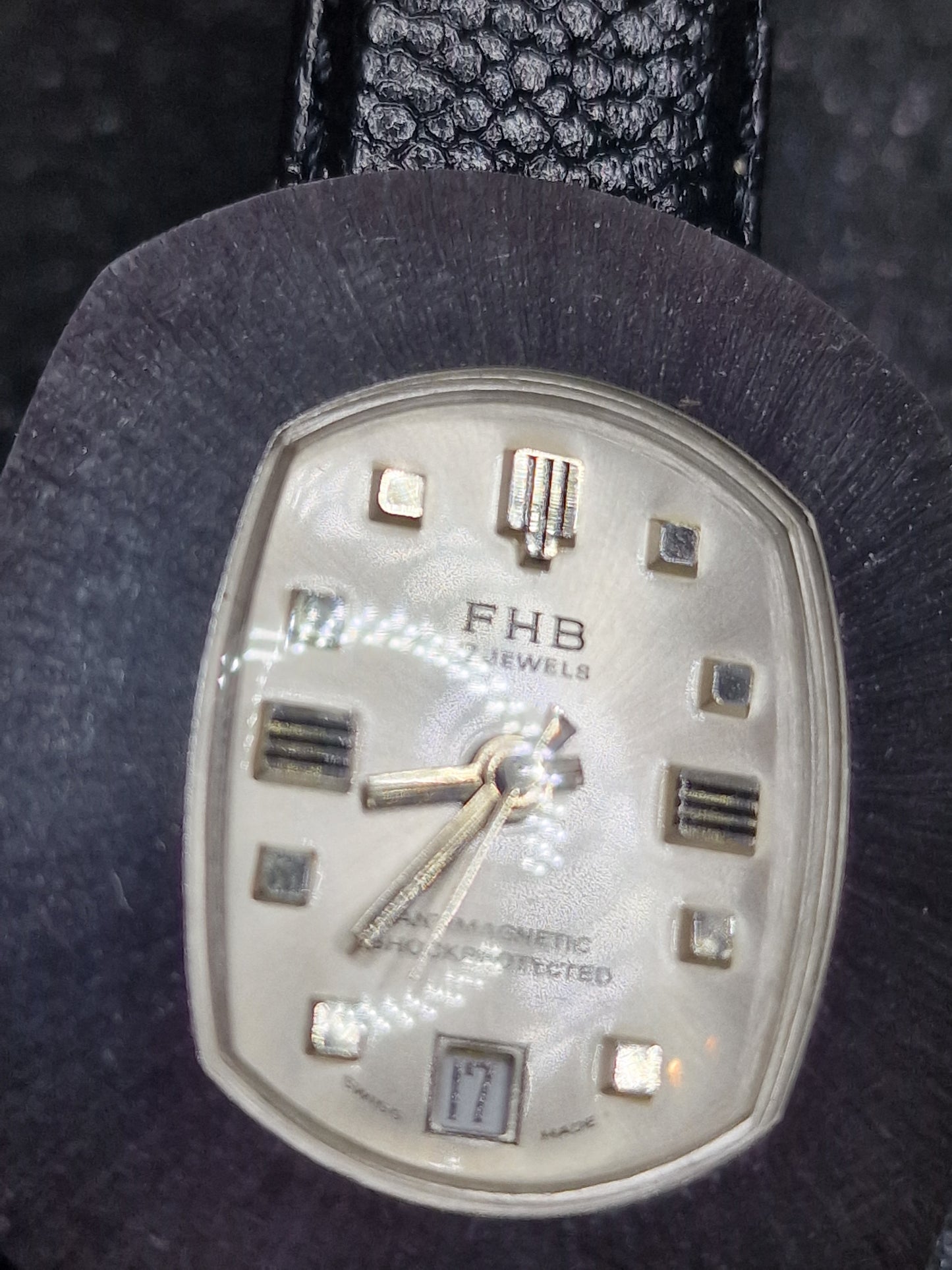 🕰️ Unworn Vintage Men’s Watch "F.H.B" – Swiss Made, Hand-Wound, 1960s/70s, Steel Case