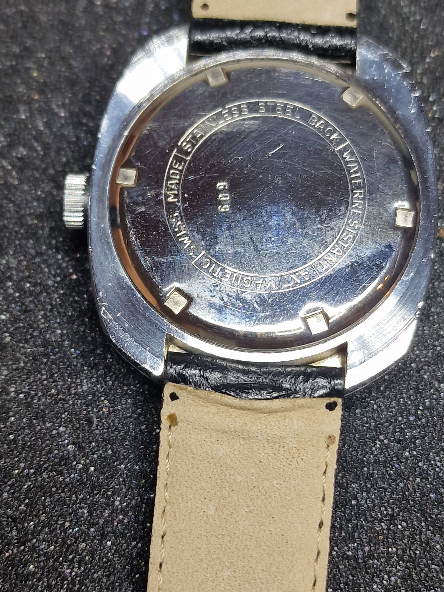 🕰️ Unworn Vintage Men’s Watch "F.H.B" – Swiss Made, Hand-Wound, 1960s/70s, Steel Case