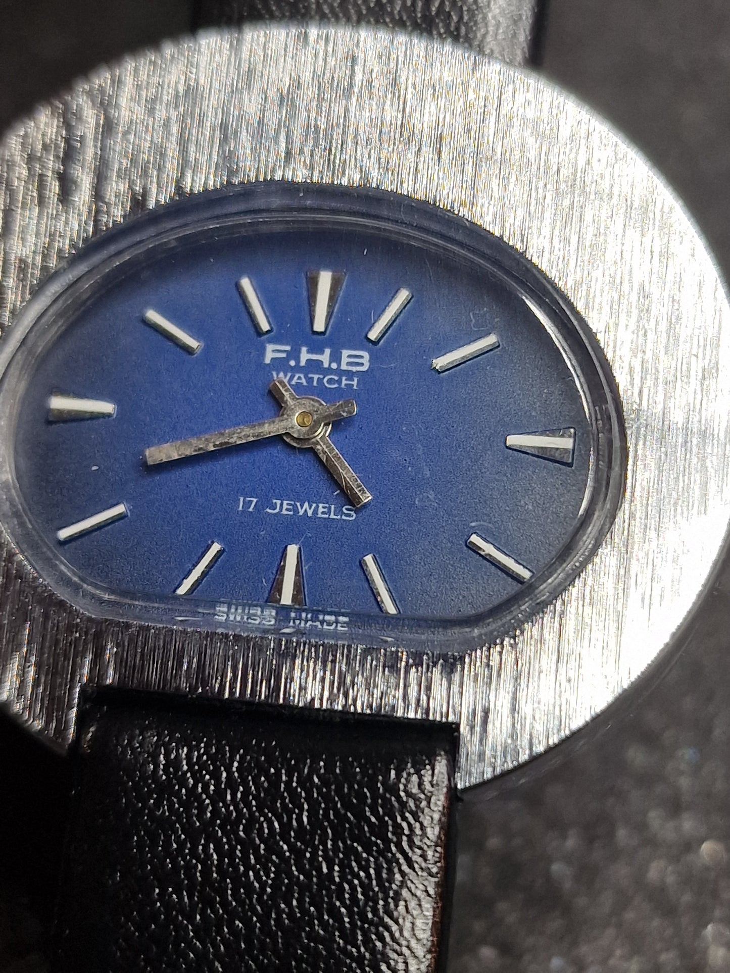 💎 Unworn Vintage Ladies' Watch "F.H.B." – Swiss Made, Hand-Wound, 70s/80s, Steel Case