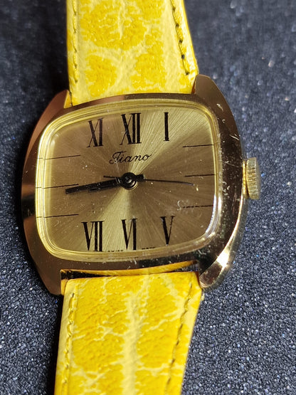 🕰️ Unworn Vintage Watch "TIANO" – Swiss Made for Japan, Hand-Wound, 80s/90s, Ultra Slim