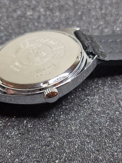 🕰️ Unworn Vintage Men’s Watch "Cruzeiral De Luxe" – Swiss Made, Hand-Wound, 70s/80s, Faceted Crystal