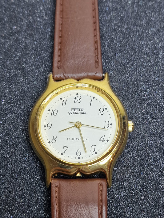 🕰️ Unworn Vintage Watch "FERO-Feldmann" – Swiss Made, Hand-Wound, 70s/80s, Ultra-Slim Design