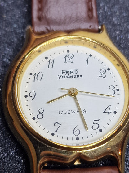 🕰️ Unworn Vintage Watch "FERO-Feldmann" – Swiss Made, Hand-Wound, 70s/80s, Ultra-Slim Design