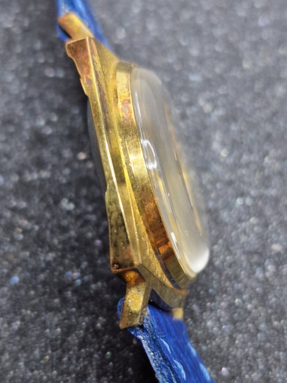 🕰️ Unworn Vintage Watch "Fero-Feldmann" – Swiss Made, Hand-Wound, 60s/70s, Blue Strap