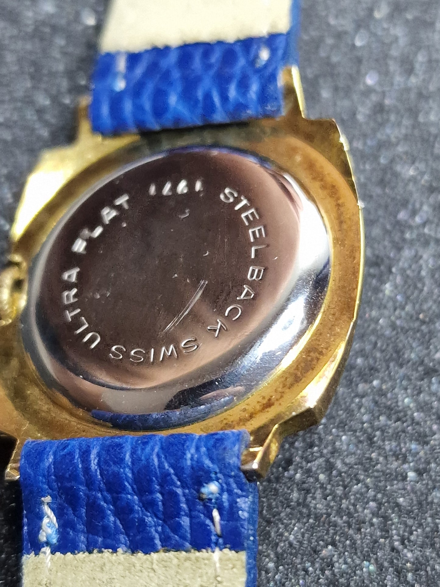 🕰️ Unworn Vintage Watch "Fero-Feldmann" – Swiss Made, Hand-Wound, 60s/70s, Blue Strap