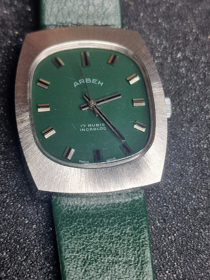 🕰️ Unworn Vintage Watch "ARBEH" – Swiss Made, Hand-Wound, 60s/70s, Ultra-Slim Design