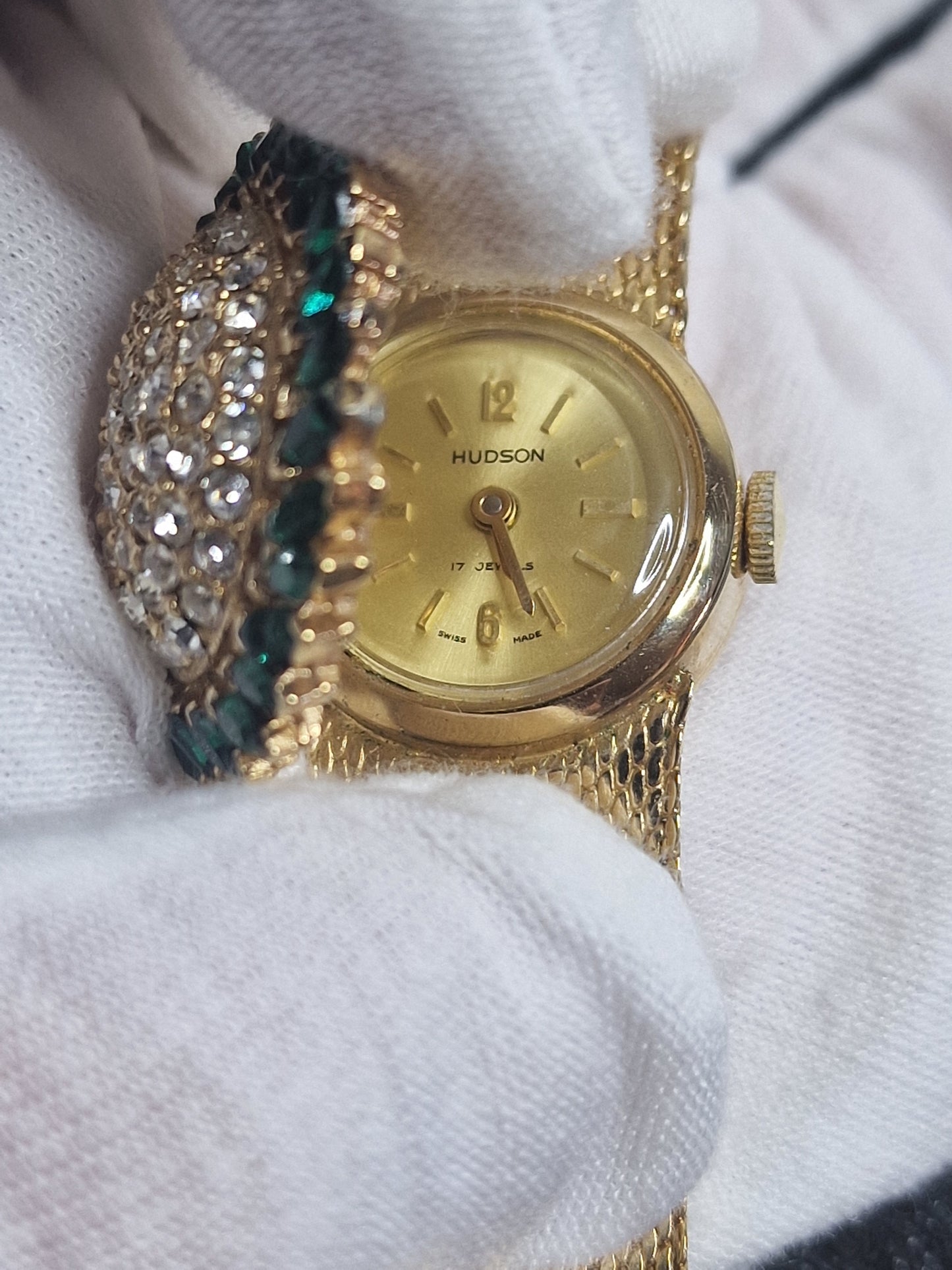💎 Unworn Vintage Ladies' Jewelry Watch "HUDSON" – Swiss Made, Hand-Wound, Late 1960s