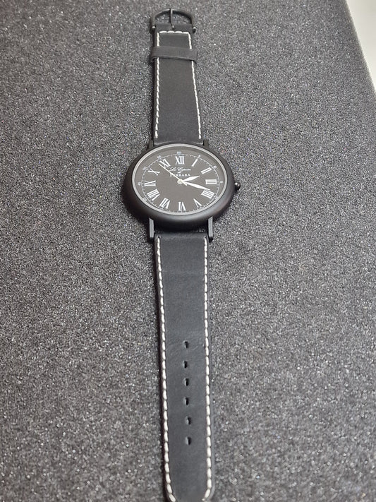⌚ Unworn Vintage Quartz Watch  Swiss Made, Cattin Movement, 42mm, Silver, 80s/90s, Old Basel Stock