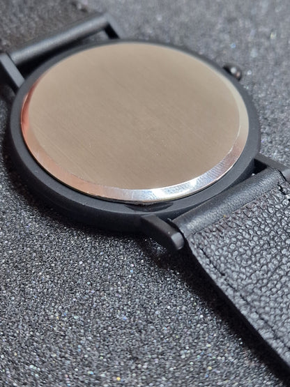 ⌚ Unworn Vintage Quartz Watch  Swiss Made, Cattin Movement, 42mm, Silver, 80s/90s, Old Basel Stock