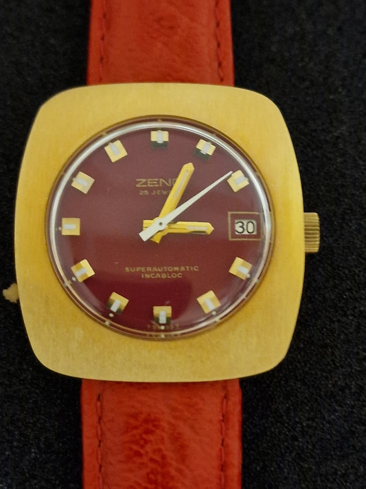 ⌚ Unworn Vintage ZENO Automatic Watch – Swiss Made, 1960s, Gold-Tone Case, Rare Find