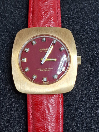 ⌚ Unworn Vintage ZENO Automatic Watch – Swiss Made, 1960s, Gold-Tone Case, Rare Find