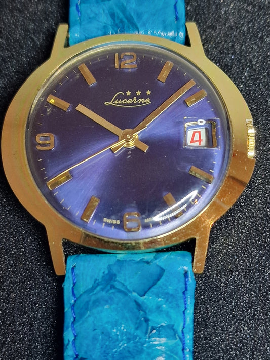 ⌚ Unworn Vintage Watch "LUCERNE" – Swiss Made, Hand-Wound, 1960s, Old Stock