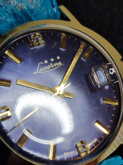 ⌚ Unworn Vintage Watch "LUCERNE" – Swiss Made, Hand-Wound, 1960s, Old Stock