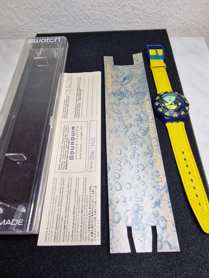 🐠 Swatch Scuba 200 SDN102 “Divine” – Rare 90s Diver Watch 🌊