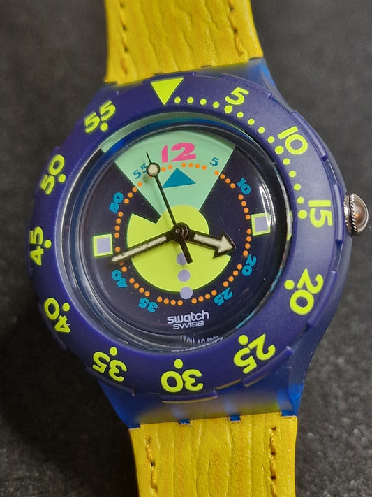 🐠 Swatch Scuba 200 SDN102 “Divine” – Rare 90s Diver Watch 🌊