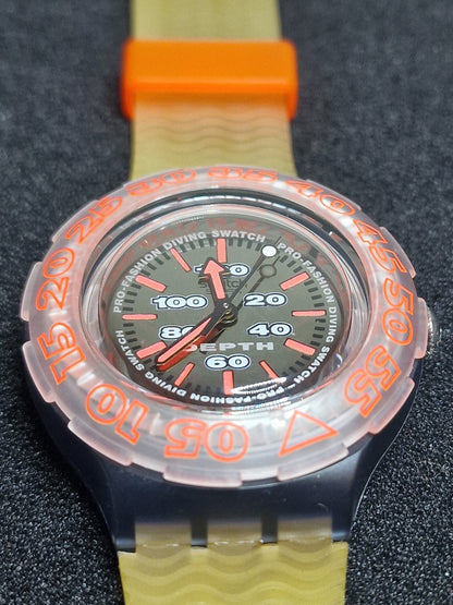🧡 Swatch Scuba 200 "Morgan" SDN102 | 1994 | Full Set 🧡