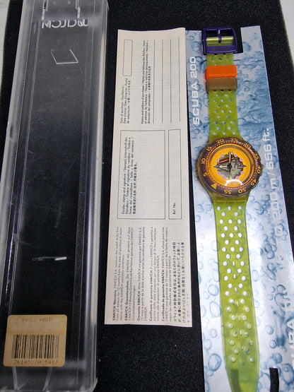🔸 Swatch Scuba SDK103 Hypocampus (1990) – Iconic Scuba 200 Dive Watch