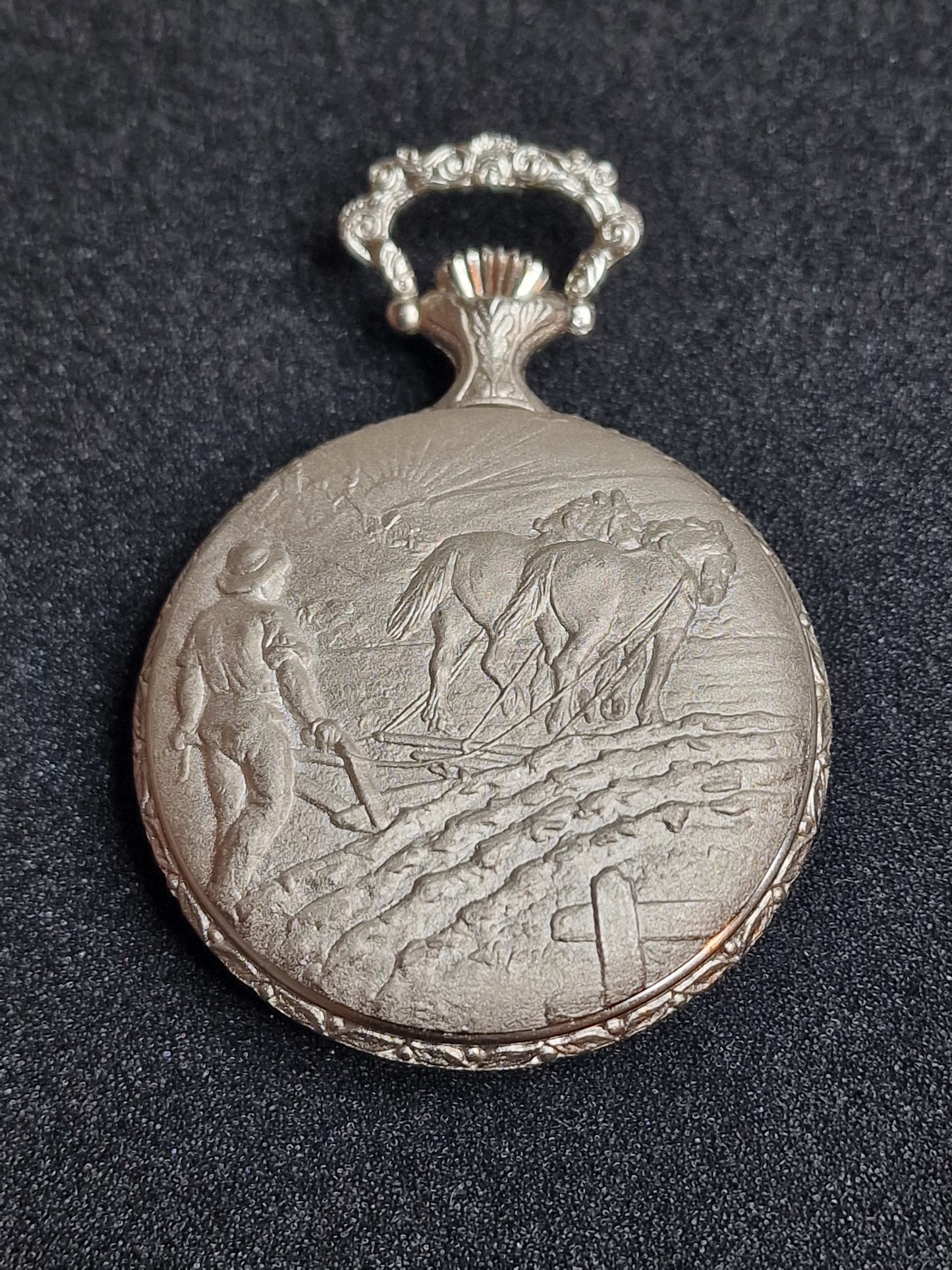 ⏳ Large Swiss Farmer’s Pocket Watch | F.H.B. | Hand-Wound | 50mm | NOS | 1970s