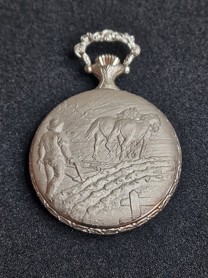 ⏳ Large Swiss Farmer’s Pocket Watch | F.H.B. | Hand-Wound | 50mm | NOS | 1970s