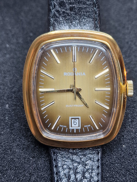 ⌚ Unworn Vintage Rodania Watch – Swiss Made | Hand-Wound | 1960s | Gold-Tone | NOS