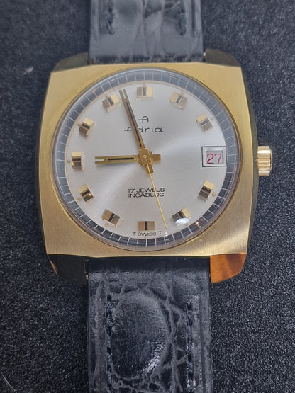 ⌚ Unworn Vintage ADRIA Watch – Swiss Made | Hand-Wound | 1960s | Gold-Tone | NOS