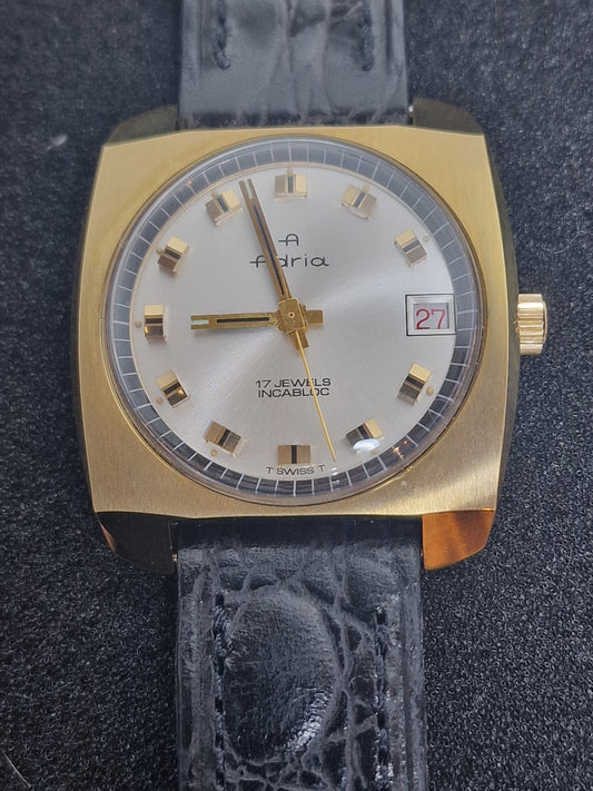 ⌚ Unworn Vintage ADRIA Watch – Swiss Made | Hand-Wound | 1960s | Gold-Tone | NOS