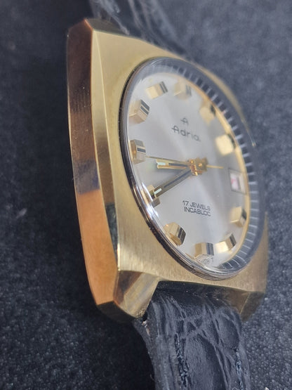 ⌚ Unworn Vintage ADRIA Watch – Swiss Made | Hand-Wound | 1960s | Gold-Tone | NOS