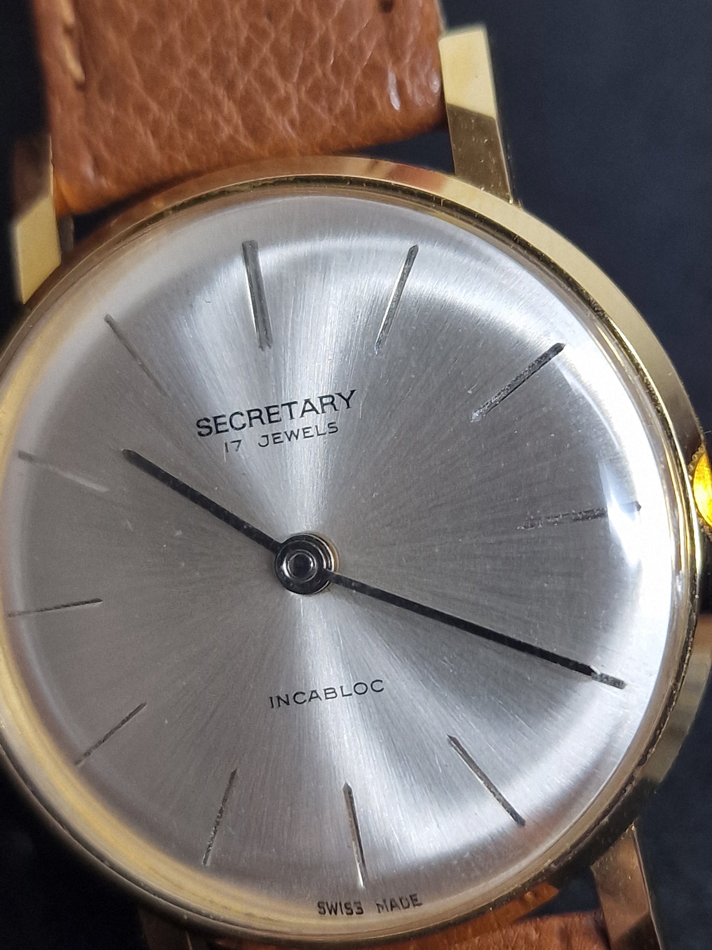 ⌚ Unworn Vintage Watch "SECRETARY" – Swiss Made | Hand-Wound | 50s/60s | Gold-Tone | NOS