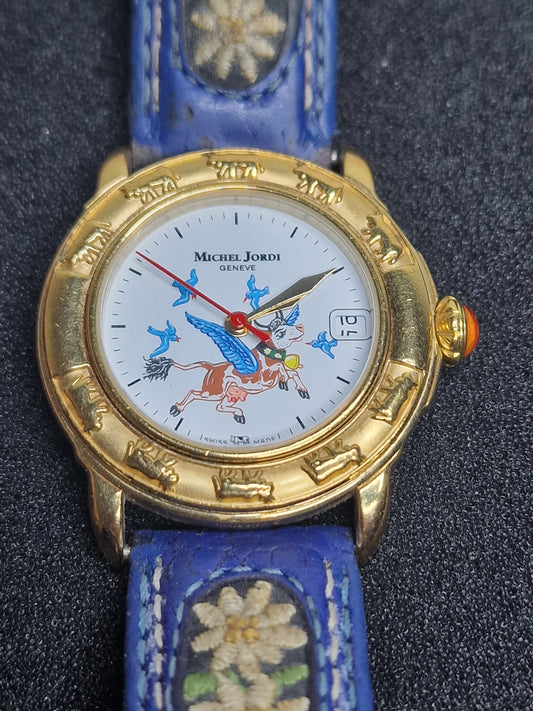 ⌚ Vintage Michael Jordi Watch – Quartz | Gold Plated | 33mm | Swiss Design
