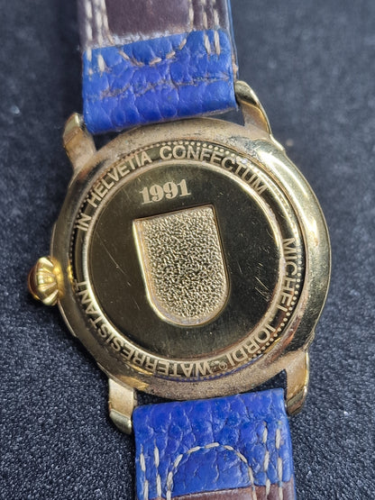 ⌚ Vintage Michael Jordi Watch – Quartz | Gold Plated | 33mm | Swiss Design