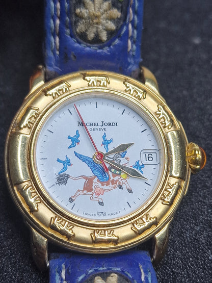 ⌚ Vintage Michael Jordi Watch – Quartz | Gold Plated | 33mm | Swiss Design