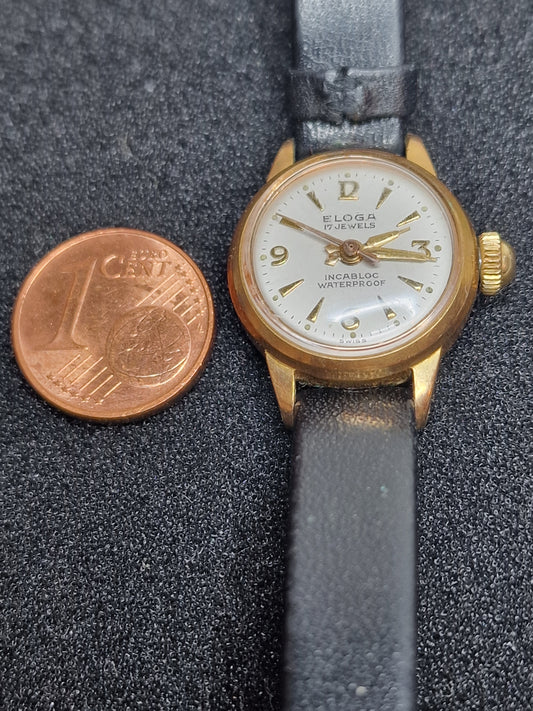 ⌚ Vintage ELOGA Watch – 17 Jewels | Incabloc | Waterproof | Swiss Made | 19mm