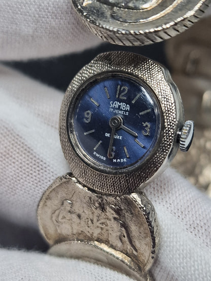 💎 Vintage Ladies’ Jewelry Watch – SAMBA | Hand-Wound | Late 1960s | Napoleon Coin Design | Swiss Made