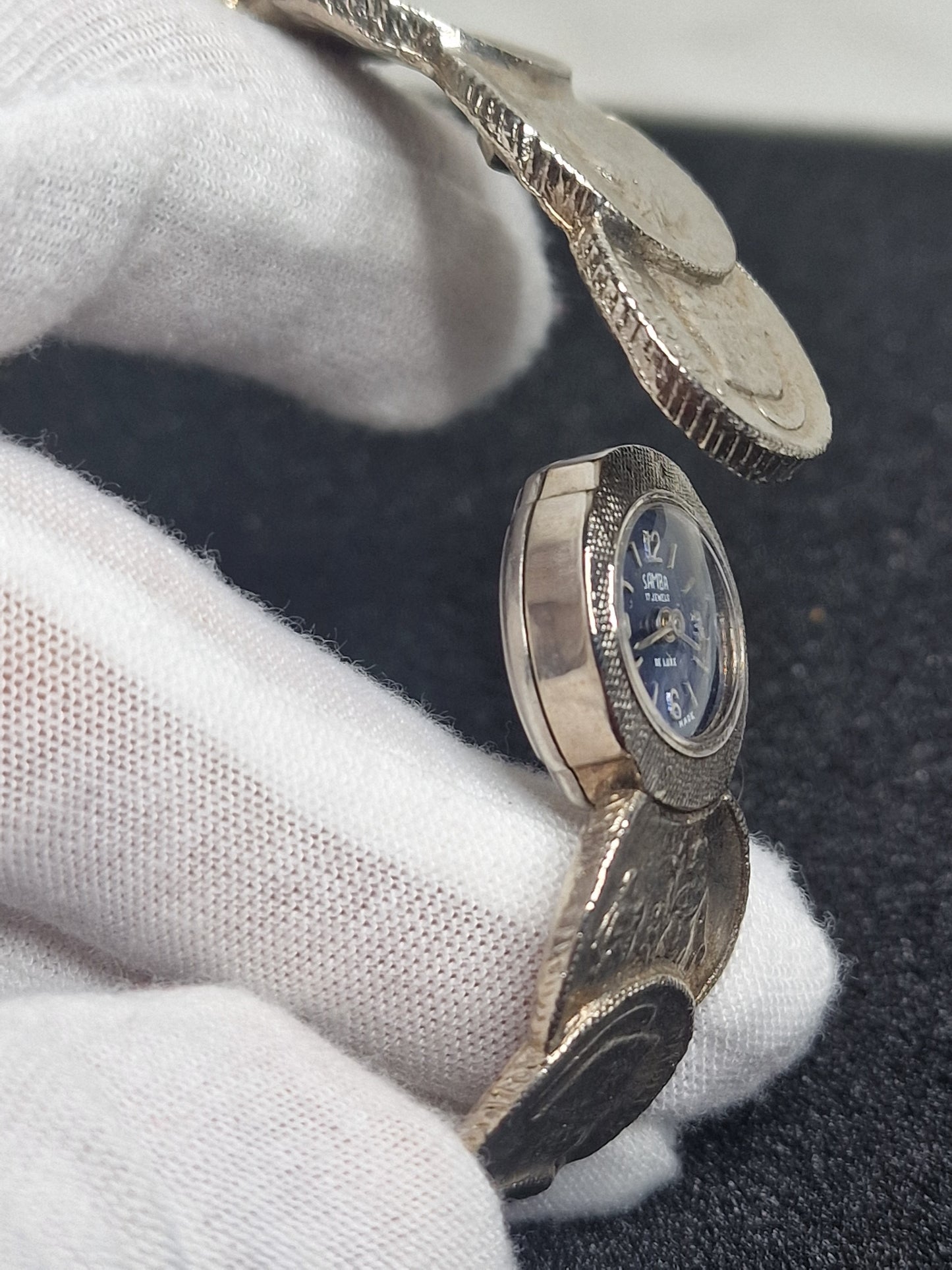 💎 Vintage Ladies’ Jewelry Watch – SAMBA | Hand-Wound | Late 1960s | Napoleon Coin Design | Swiss Made