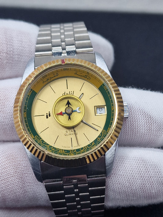 🧭 Unworn Vintage Compass Watch – DALIL STAR Quartz "Monte Carlo" | Zeno-Basel | 1970s | Swiss Made