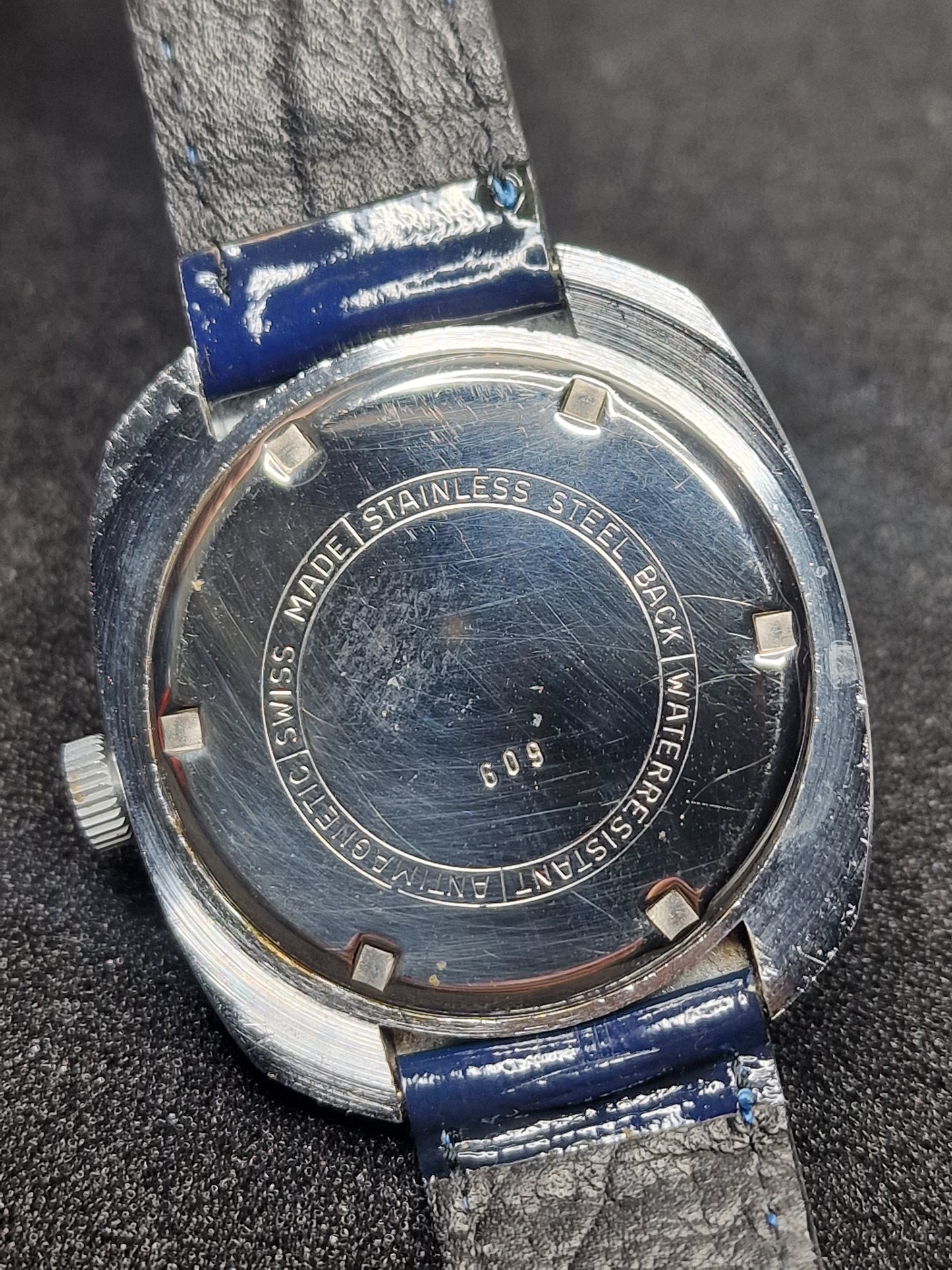 🕰️ Unworn Vintage Men’s Watch "F.H.B" – Swiss Made, Hand-Wound, 1960s/70s, Steel Case (Copy)