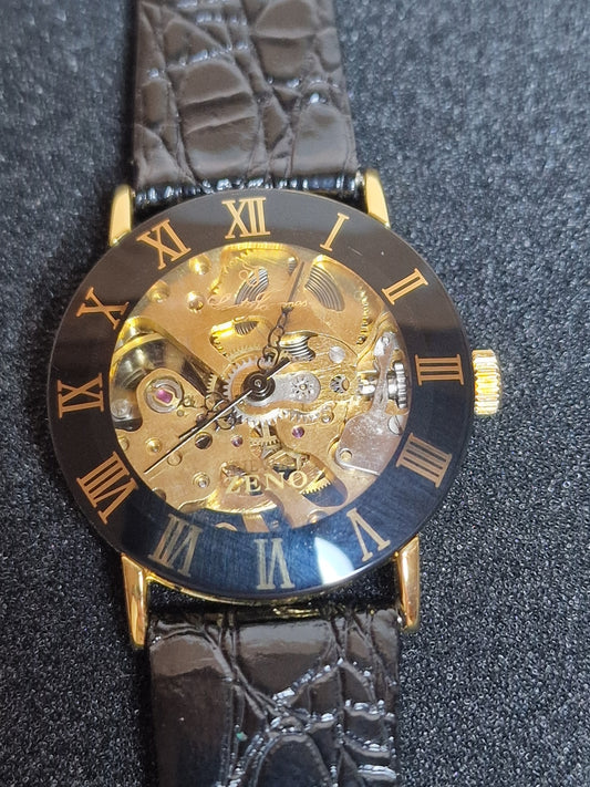 New, unworn Zeno skeleton men's watch from business liquidation