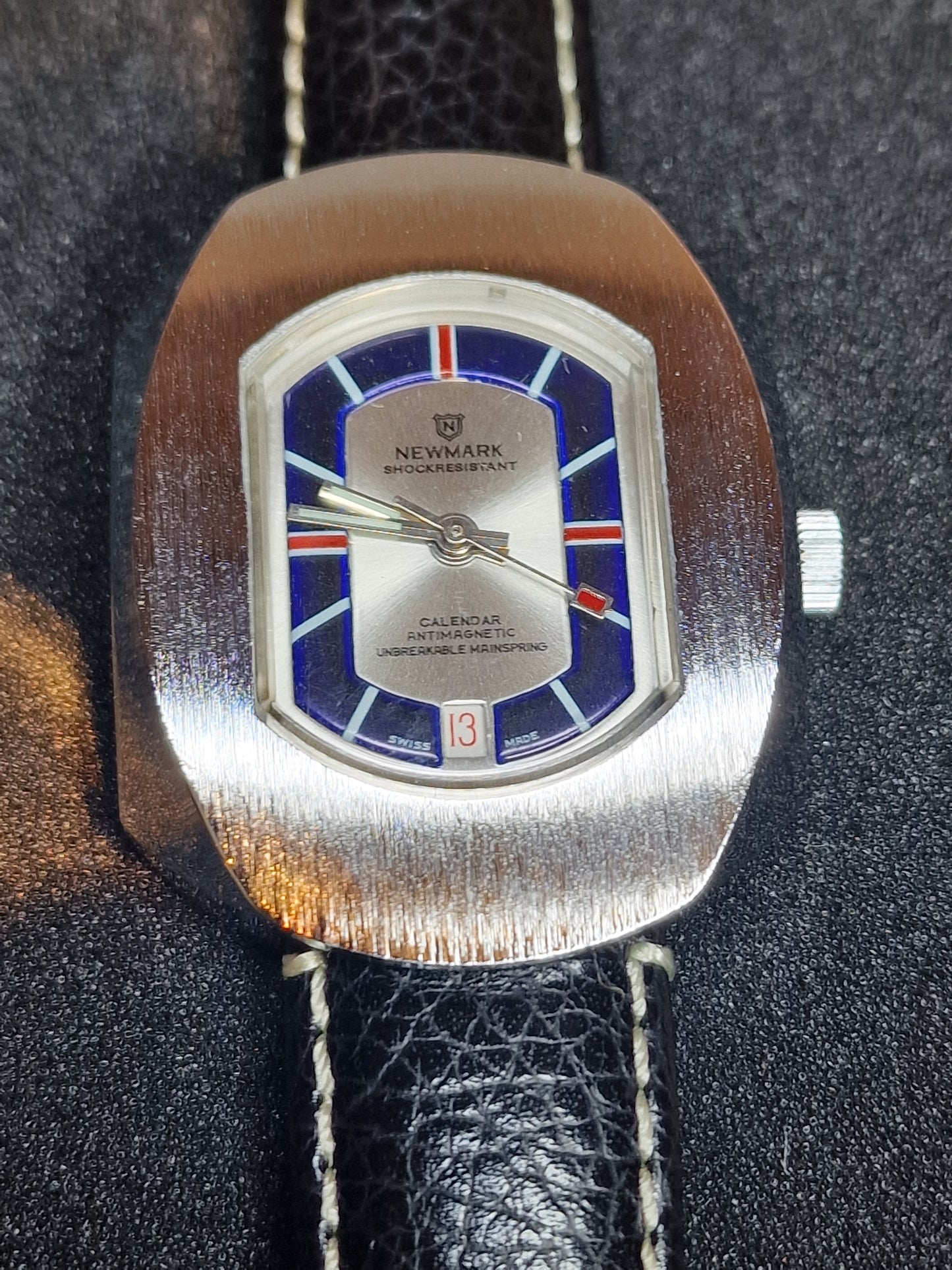 Vintage Men's Newmark Calendar Watch with Hand-Wound Movement 60s