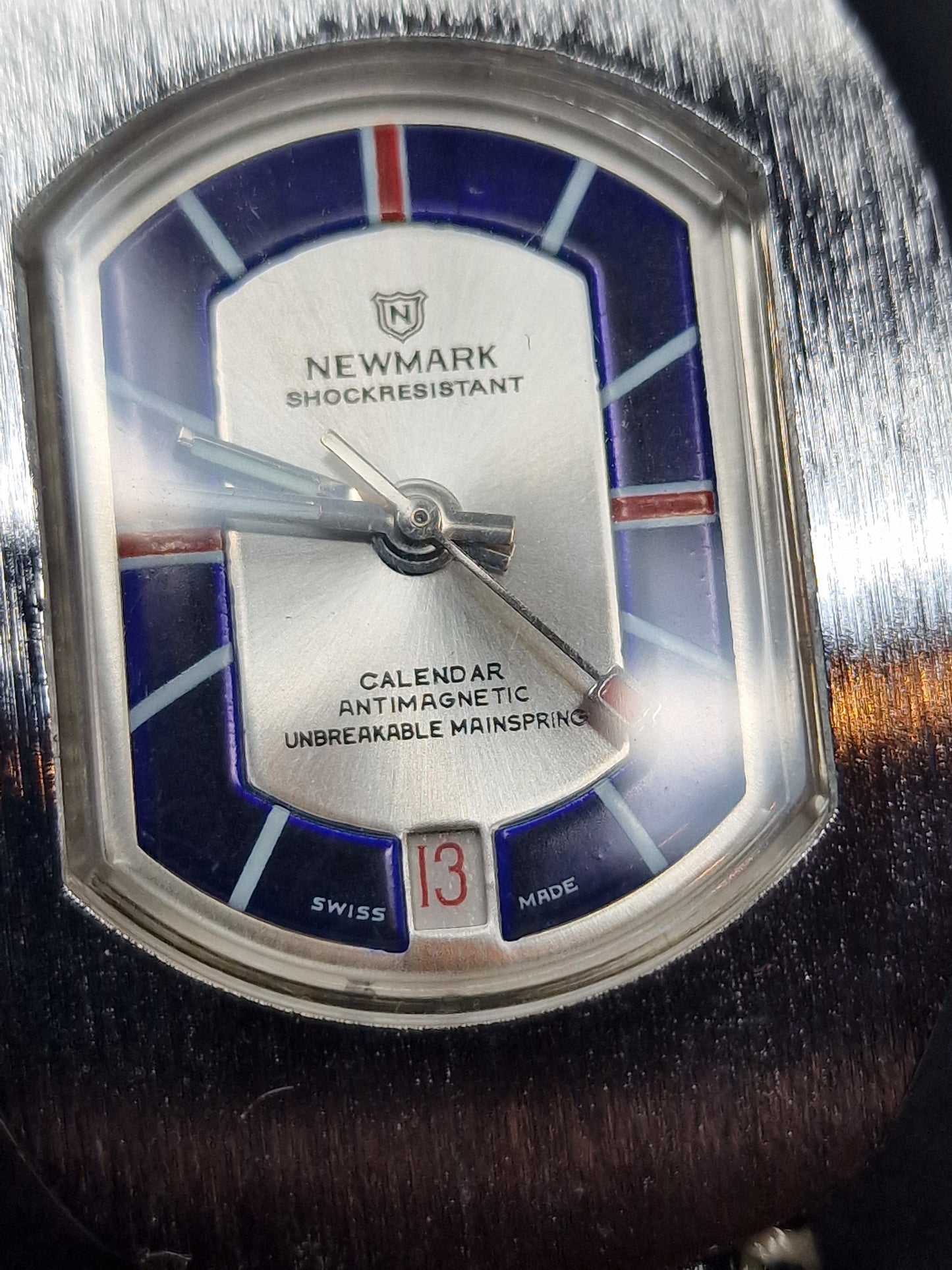 Vintage Men's Newmark Calendar Watch with Hand-Wound Movement 60s