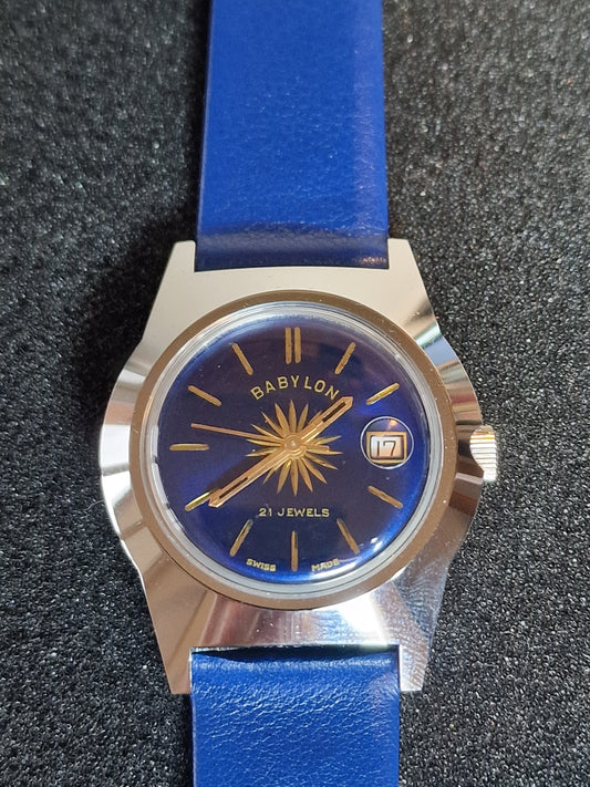 🕰️ Vintage Men's Watch "Babylon" – NOS with Manual Winding Movement