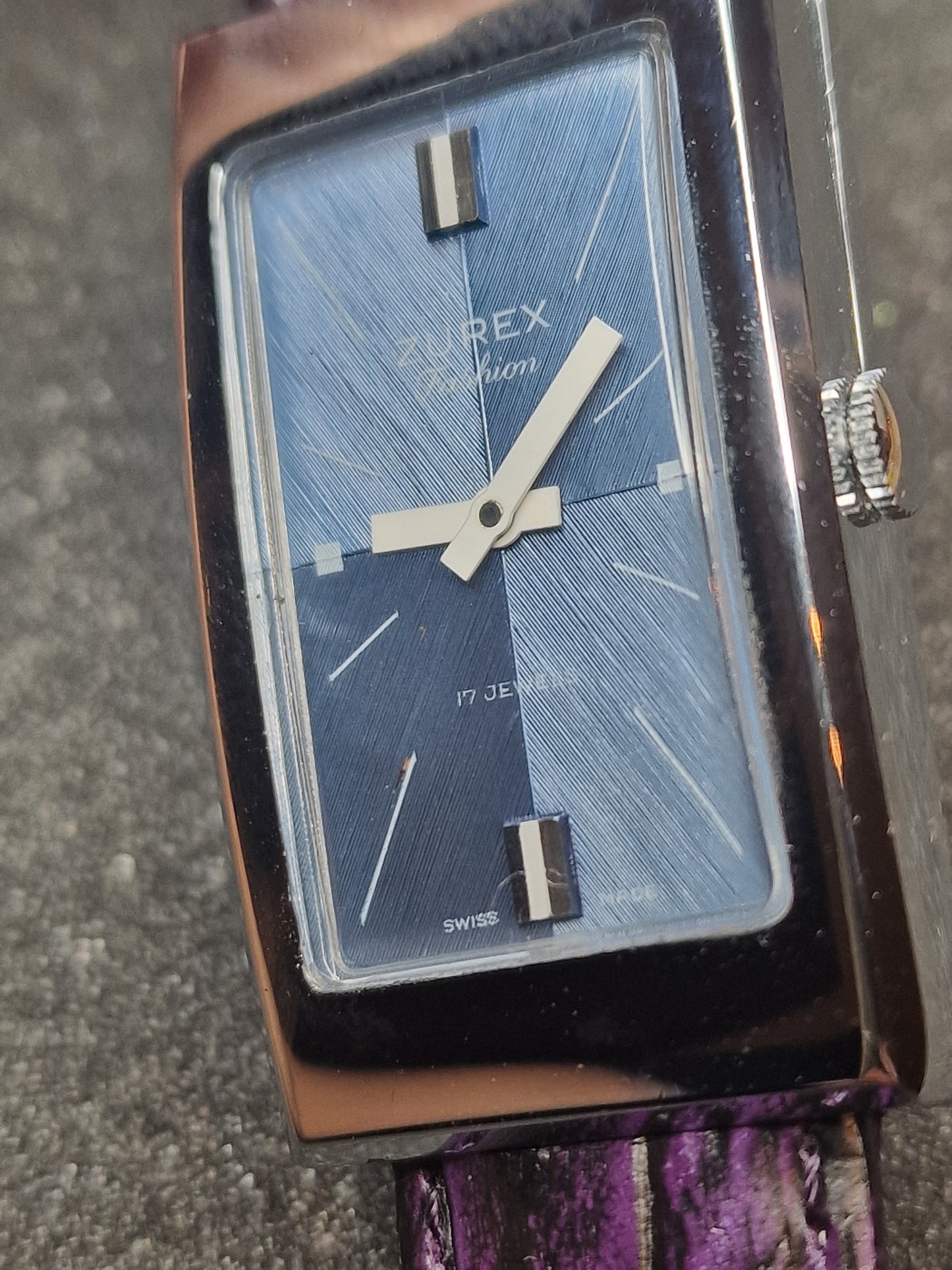💎 Unworn Vintage Ladies' Watch "ZUREX" – 70s/80s, Swiss Made, Very Flat Design