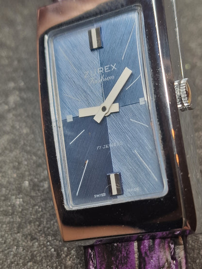 💎 Unworn Vintage Ladies' Watch "ZUREX" – 70s/80s, Swiss Made, Very Flat Design